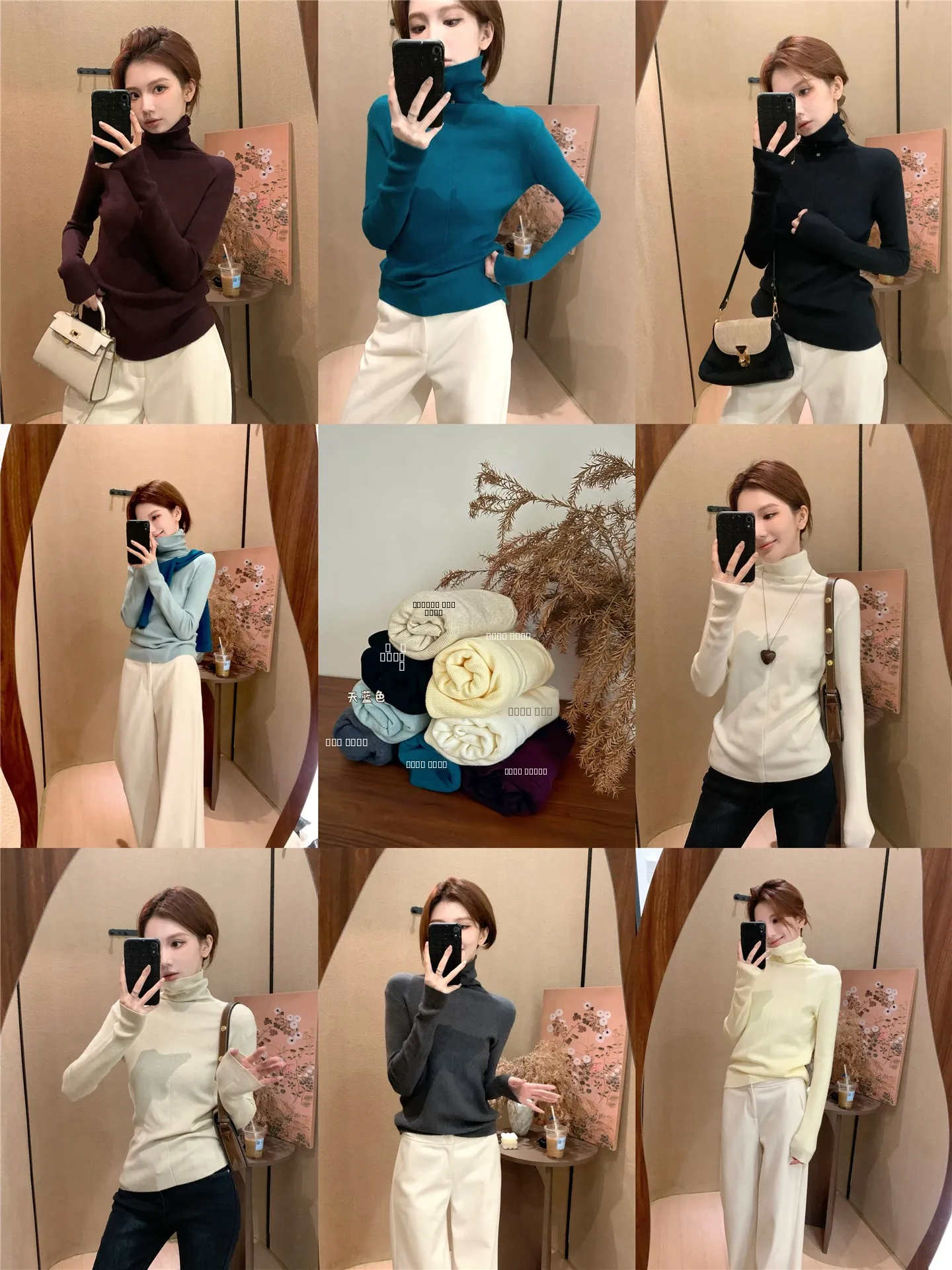 Warm Knitted Sweater Women's Base Layer Multi-Color Simple Faionable Inner Wear Cheese Sle Long Sve High Collar Top
Warm Knitted Sweater Women's Base Layer Multi-Color Simple Faionable Inner Wear Cheese Sle Long Sve High Collar Top