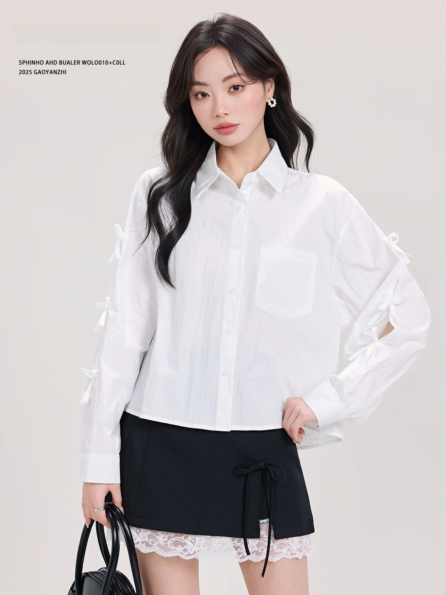 Ele White Long Sve irt for Women with Knot Design Spring Autumn New Arrival Casual Comfortable Fem Top
Ele White Long Sve irt for Women with Knot Design Spring Autumn New Arrival Casual Comfortable Fem Top