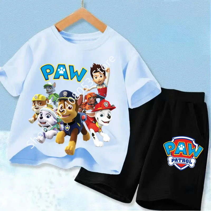 PAW Patrol Boys Short Sleeved T Shirt Shorts Two Piece Sets Summer Children's Casual Outfits Kids Breathable Clothing Sets
PAW Patrol Boys Short Sleeved T Shirt Shorts Two Piece Sets Summer Children's Casual Outfits Kids Breathable Clothing Sets