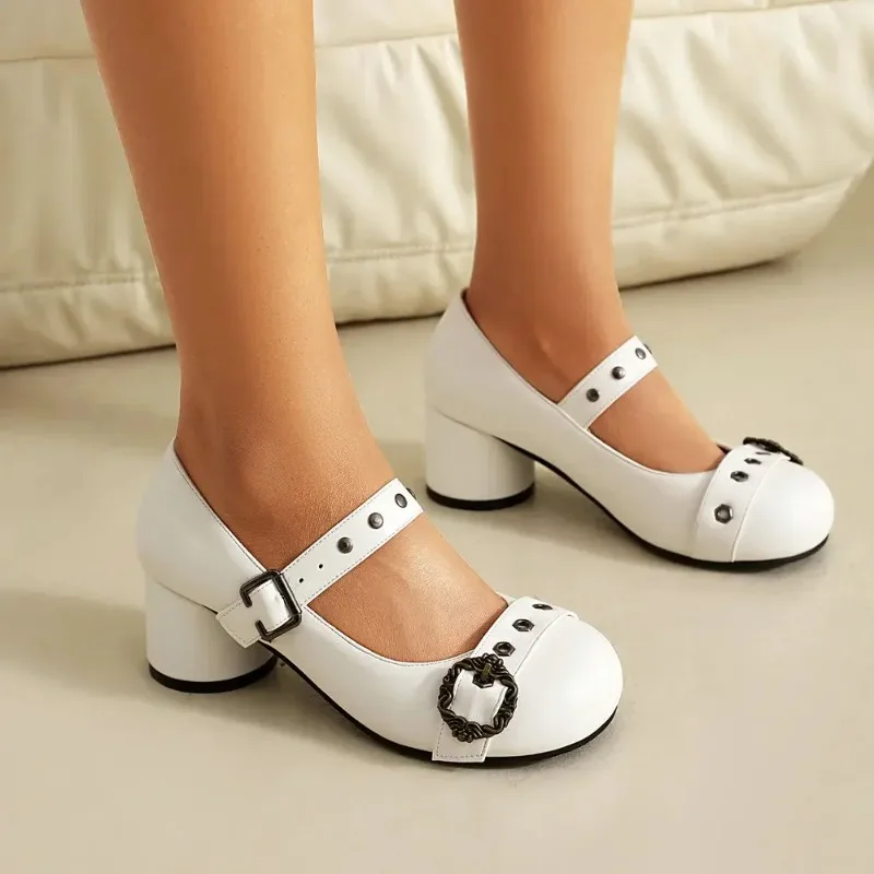 Женские готические туфли Мэри Джейн с ремешком на щиколотке, униформа на массивном каблуке, модельные туфли-лодочки с круглым носком, панк, косплей, туфли Лолиты, большие размеры 32-48
Женские готические туфли Мэри Джейн с ремешком на щиколотке, униформа на массивном каблуке, модельные туфли-лодочки с круглым носком, панк, косплей, туфли Лолиты, большие размеры 32-48