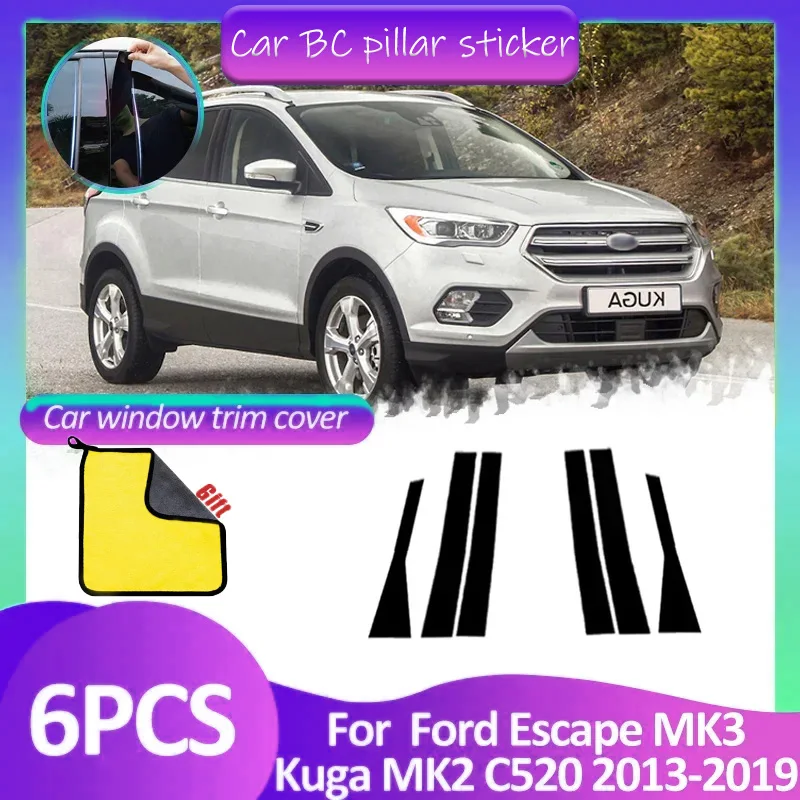 Car Window Trim Cover Pillar B Column Sticker Black Carbon Fiber Silver Accessories For Ford Escape MK3 Kuga MK2 C520 2013~2019
Car Window Trim Cover Pillar B Column Sticker Black Carbon Fiber Silver Accessories For Ford Escape MK3 Kuga MK2 C520 2013~2019