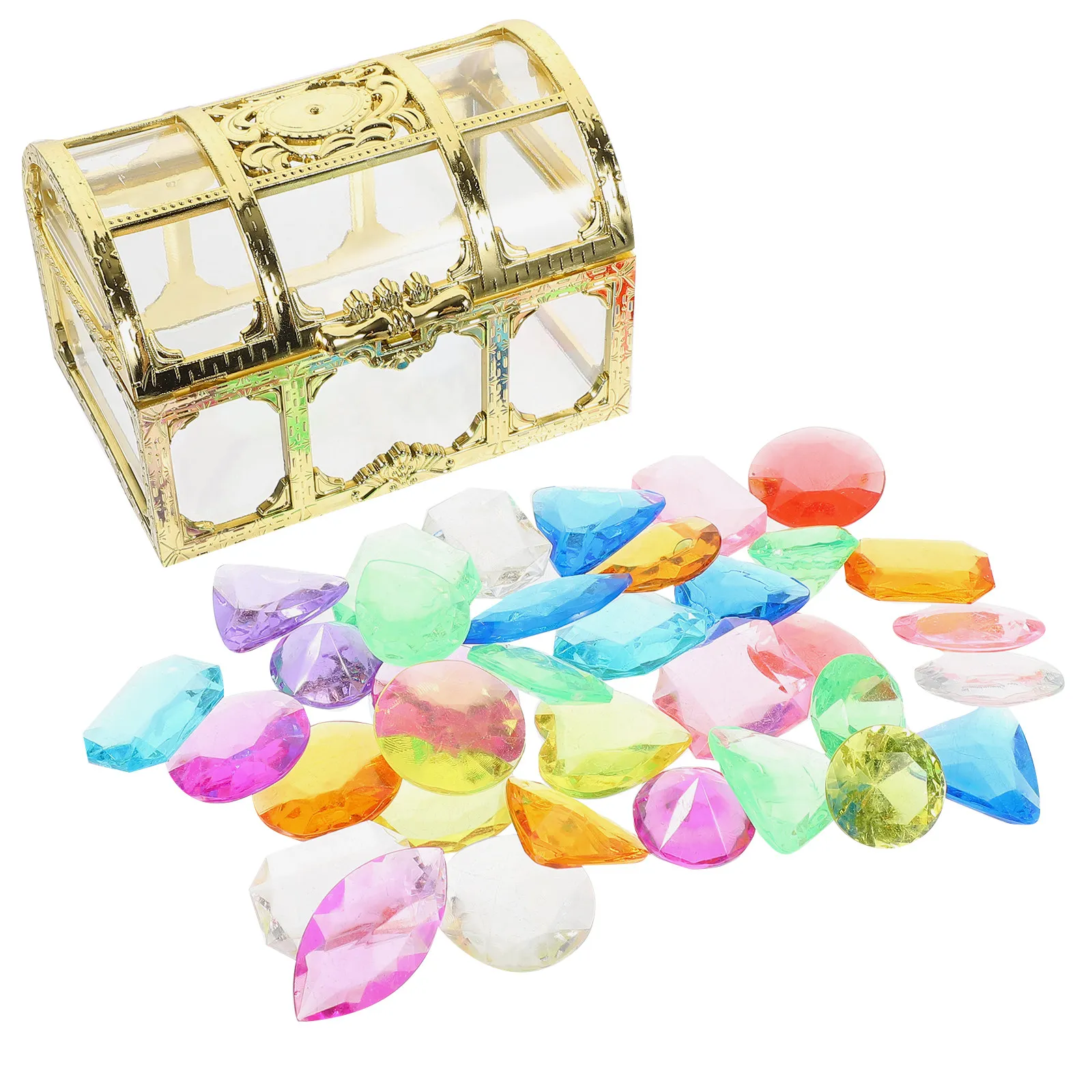 1Set Diving Gem Pool Large Bright Colors Acrylic Gems Heavy Enough to Sink with Pirate Treasure Chest for Kids Pool Fun
1Set Diving Gem Pool Large Bright Colors Acrylic Gems Heavy Enough to Sink with Pirate Treasure Chest for Kids Pool Fun