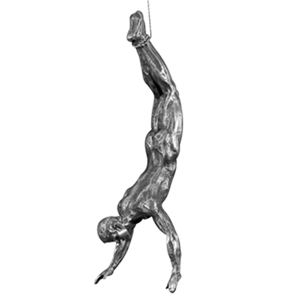 Industrial Style Wall Decor Silver Bungee Figurine for Living Room Background Modern Resin Statue Hanging Home Ornament
Industrial Style Wall Decor Silver Bungee Figurine for Living Room Background Modern Resin Statue Hanging Home Ornament