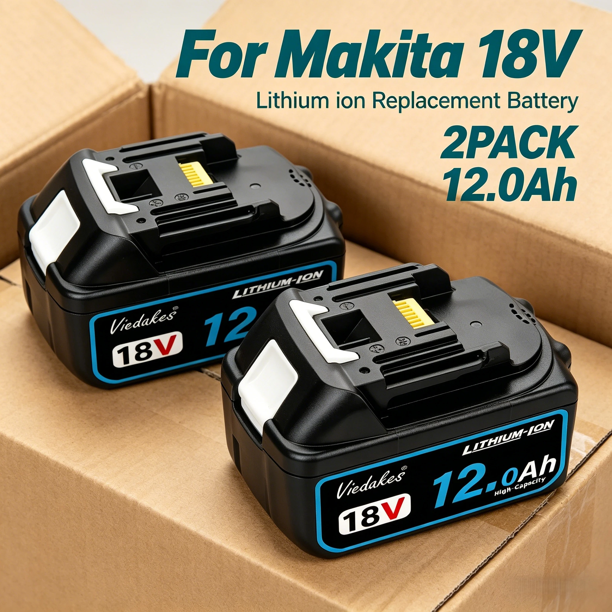 18V 12.0Ah for Makita 18v Battery Lithium Ion Battery Replacement BL1860B BL1850B BL1830B BL1815 Power Tool Batteries
18V 12.0Ah for Makita 18v Battery Lithium Ion Battery Replacement BL1860B BL1850B BL1830B BL1815 Power Tool Batteries