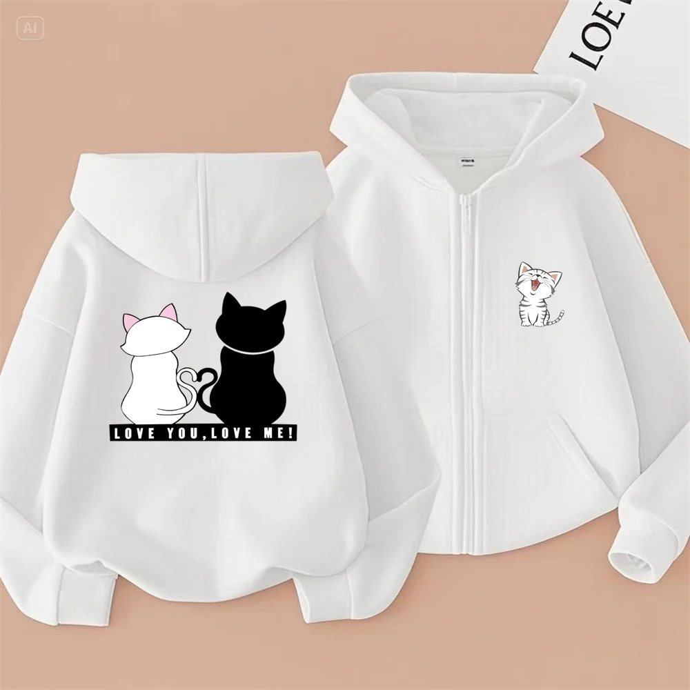 Love you love me Children Zipper style Hoodies Tops Boys Coat Girls Age 3-12 Leisure Kids Sweatshirts Cute cat festival gifts
Love you love me Children Zipper style Hoodies Tops Boys Coat Girls Age 3-12 Leisure Kids Sweatshirts Cute cat festival gifts