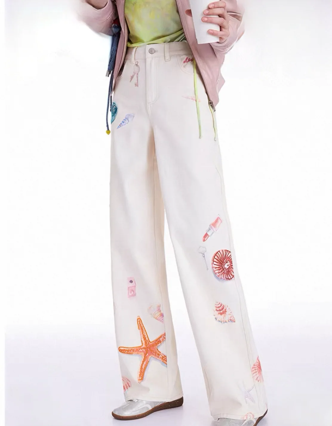 Spanish original hand drawn starfish print embroidery women's white jeans fashion 2025 new style
Spanish original hand drawn starfish print embroidery women's white jeans fashion 2025 new style