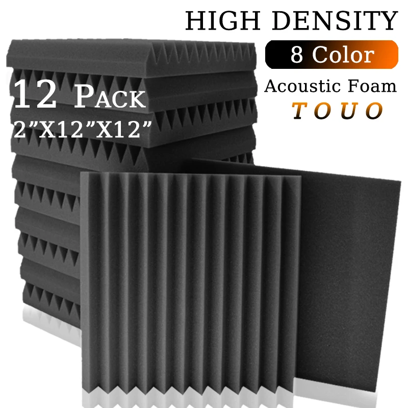 TOUO Acoustic Foam 12 Pcs Sound Absorbing Sponge Board Studio Noise Insulation Padding High Density Sound Absorbing Material
TOUO Acoustic Foam 12 Pcs Sound Absorbing Sponge Board Studio Noise Insulation Padding High Density Sound Absorbing Material