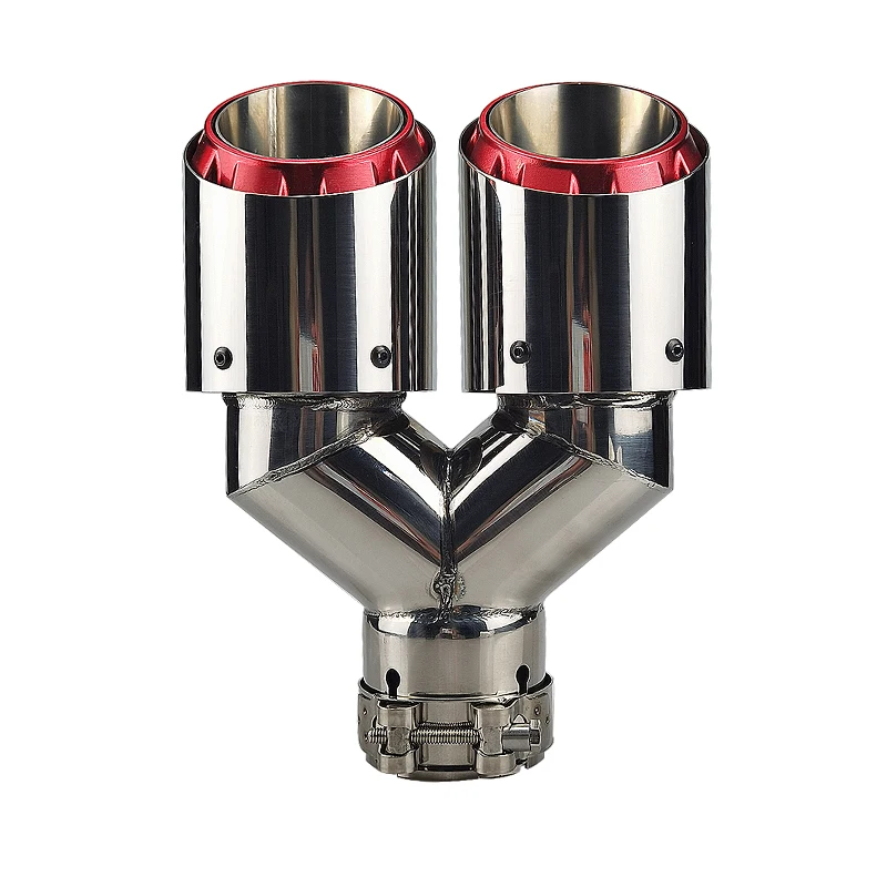 Bullet Style Stainless Steel Double Outlet Exhaust Tips Red Car Rear Exhaust Modification Decoration Car Pipe Factory Export New
Bullet Style Stainless Steel Double Outlet Exhaust Tips Red Car Rear Exhaust Modification Decoration Car Pipe Factory Export New