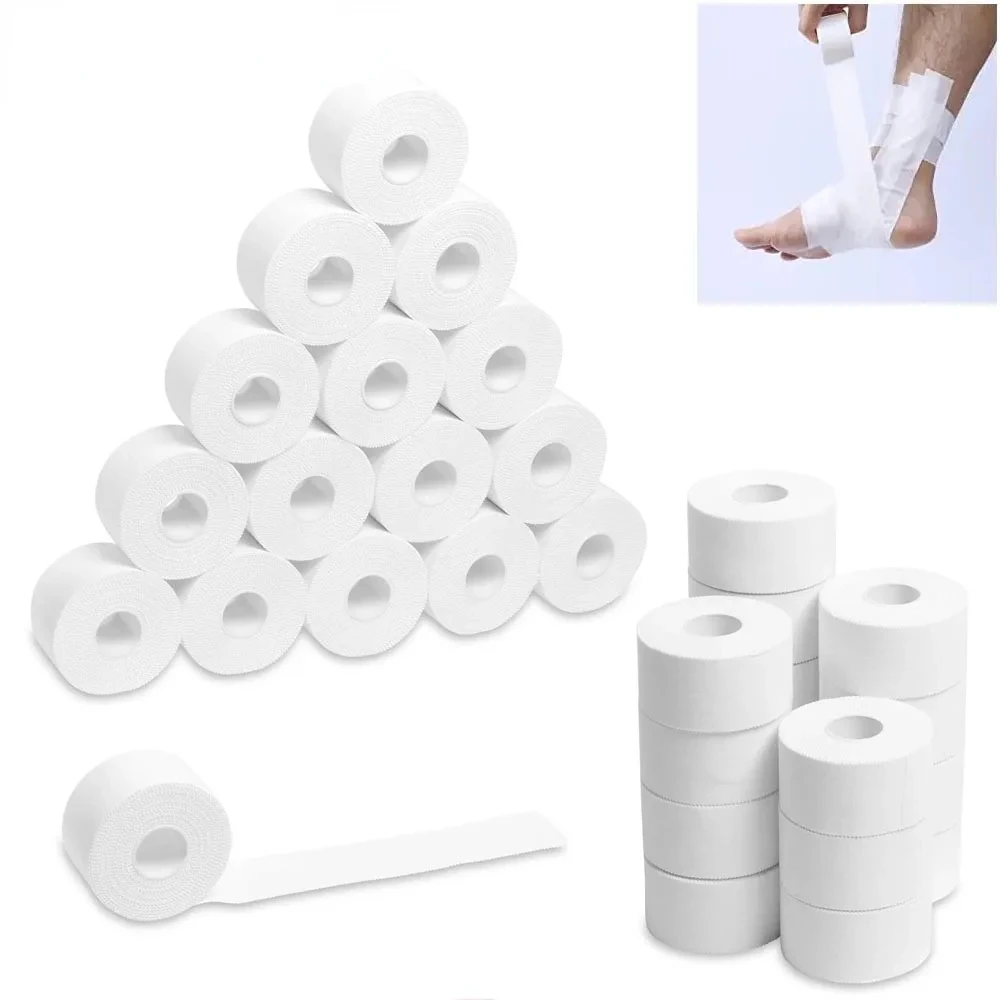 5 Rolls 2.5/3.8/5cm Sport Athletic Waterproof Cotton White Boxing Adhesive Tape Strain Injury Support Sport Binding Bandage
5 Rolls 2.5/3.8/5cm Sport Athletic Waterproof Cotton White Boxing Adhesive Tape Strain Injury Support Sport Binding Bandage