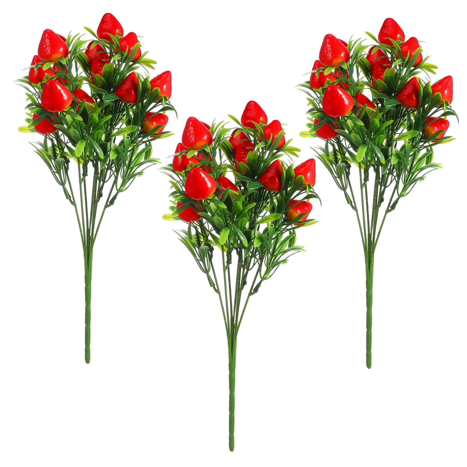 3 Pcs Simulation Strawberry Bouquet Flower Basket Decor Prop Faux Lifelike Stem Theme Props for Wreath Pvc Stems and Leaves 
3 Pcs Simulation Strawberry Bouquet Flower Basket Decor Prop Faux Lifelike Stem Theme Props for Wreath Pvc Stems and Leaves
