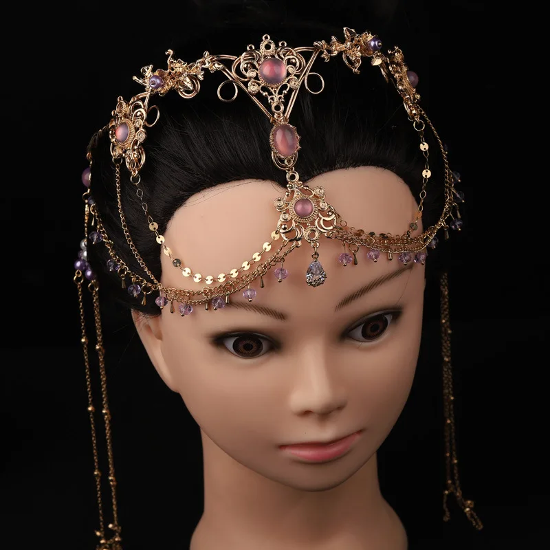 Chinese Hanfu Beads Tassel Forehead Headband for Hair Women HairBands India Hair Accessories Bridal Hair Jewelry Tiara Headdress
Chinese Hanfu Beads Tassel Forehead Headband for Hair Women HairBands India Hair Accessories Bridal Hair Jewelry Tiara Headdress