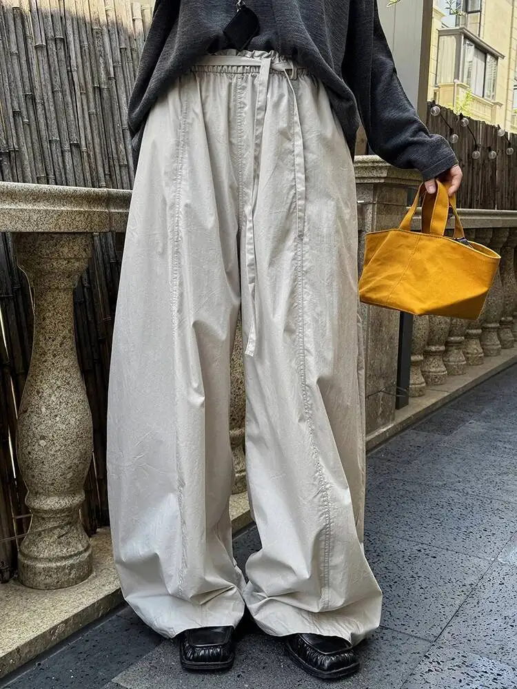 Короткие длинные широкие брюки с высокой эластичной резинкой на талии, новые брюки, женские модные брюки, весна-осень
Короткие длинные широкие брюки с высокой эластичной резинкой на талии, новые брюки, женские модные брюки, весна-осень