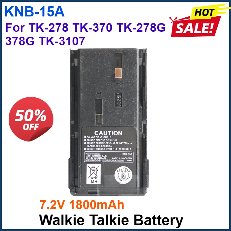 1800mAh KNB-15 KNB-15A KNB-14 Battery Ni-MH Compatible with Kenwood TK-260 TK-260G TK-270G TK-272G TK-360 TK-370G TK-372G TK278G
1800mAh KNB-15 KNB-15A KNB-14 Battery Ni-MH Compatible with Kenwood TK-260 TK-260G TK-270G TK-272G TK-360 TK-370G TK-372G TK278G