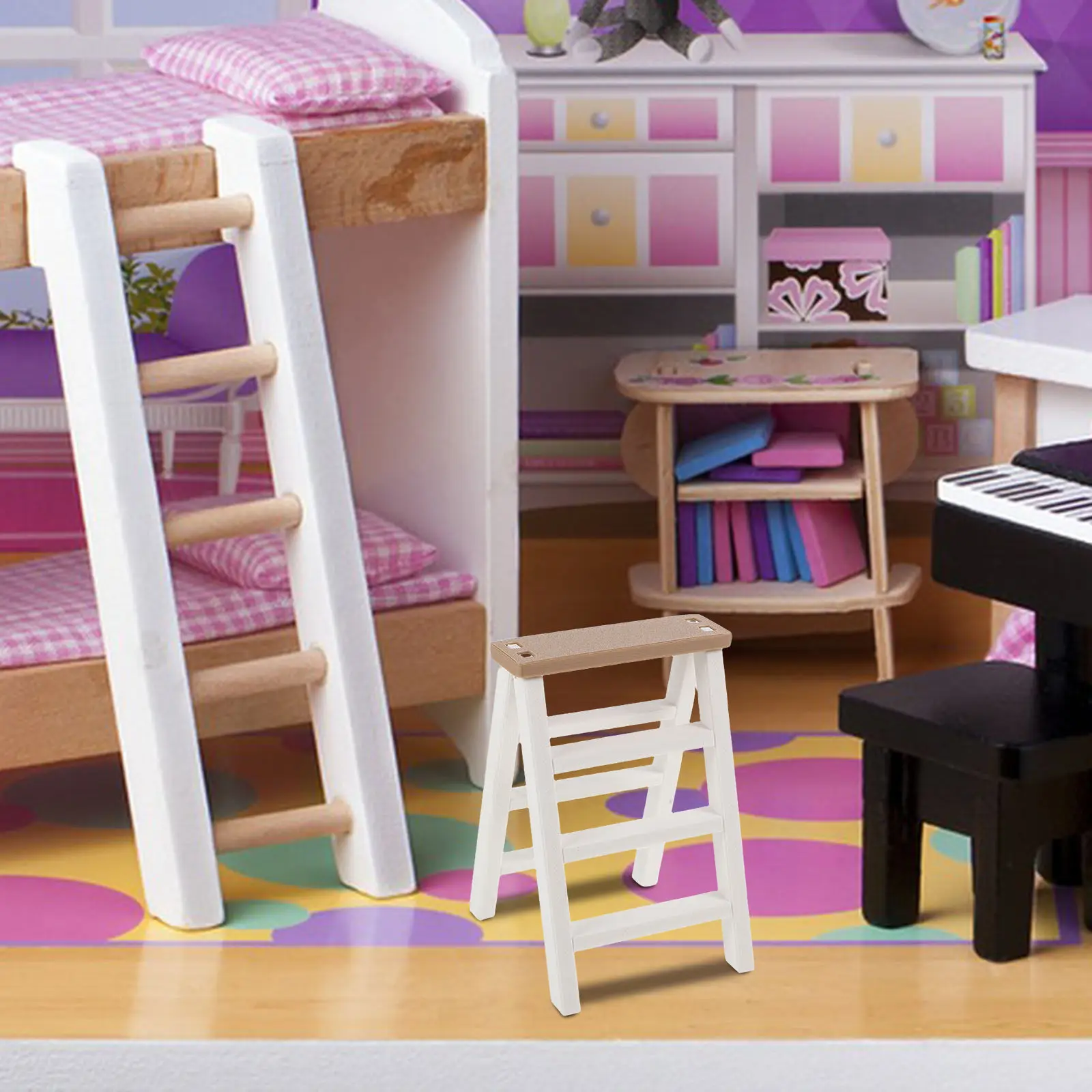 2Pcs Miniature Ladder for Dollhouse 1:12 Scale Realistic Step Ladder Shelf Decor Mini House Furniture Accessories Display
2Pcs Miniature Ladder for Dollhouse 1:12 Scale Realistic Step Ladder Shelf Decor Mini House Furniture Accessories Display