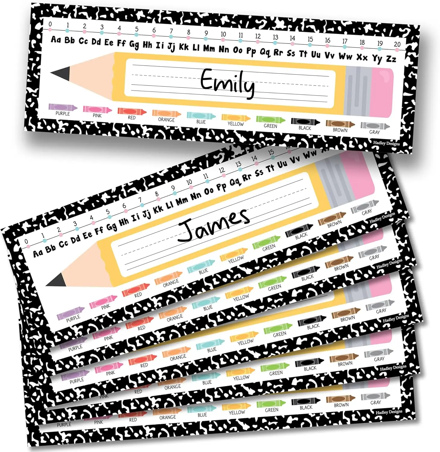 36 Student Desk Name Tags for Classroom Crayon Design 14.5x4.5 Name Plates for Preschool Kindergarten 1st-3rd Grade Teacher
36 Student Desk Name Tags for Classroom Crayon Design 14.5x4.5 Name Plates for Preschool Kindergarten 1st-3rd Grade Teacher