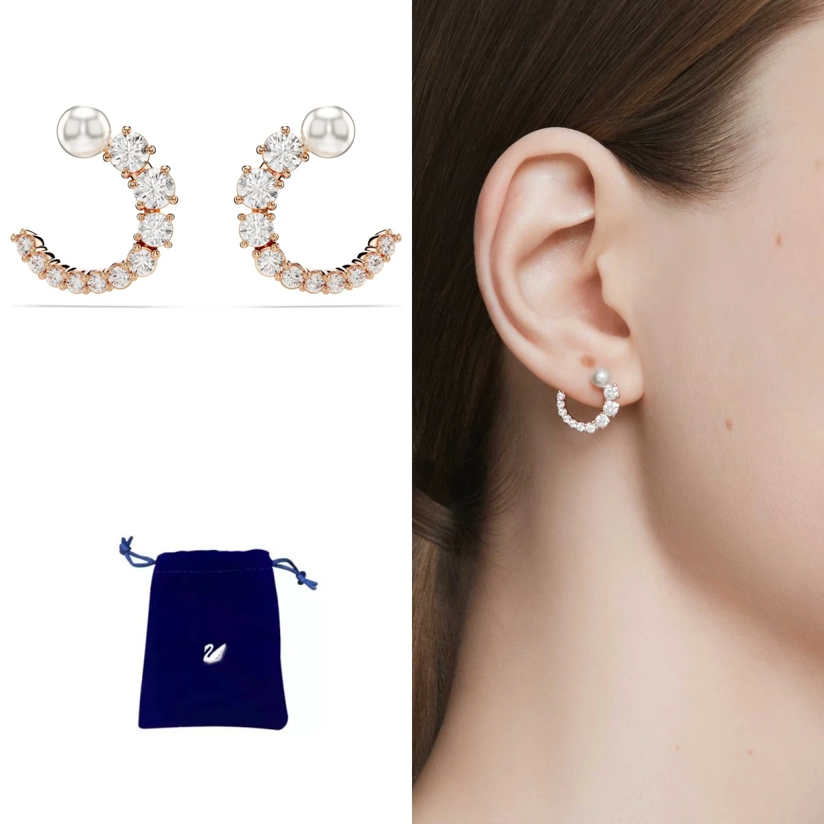 Flower Shape Crystal Stud Earrings S925 Sterling Silver Sweet Lady Ornaments
Flower Shape Crystal Stud Earrings S925 Sterling Silver Sweet Lady Ornaments