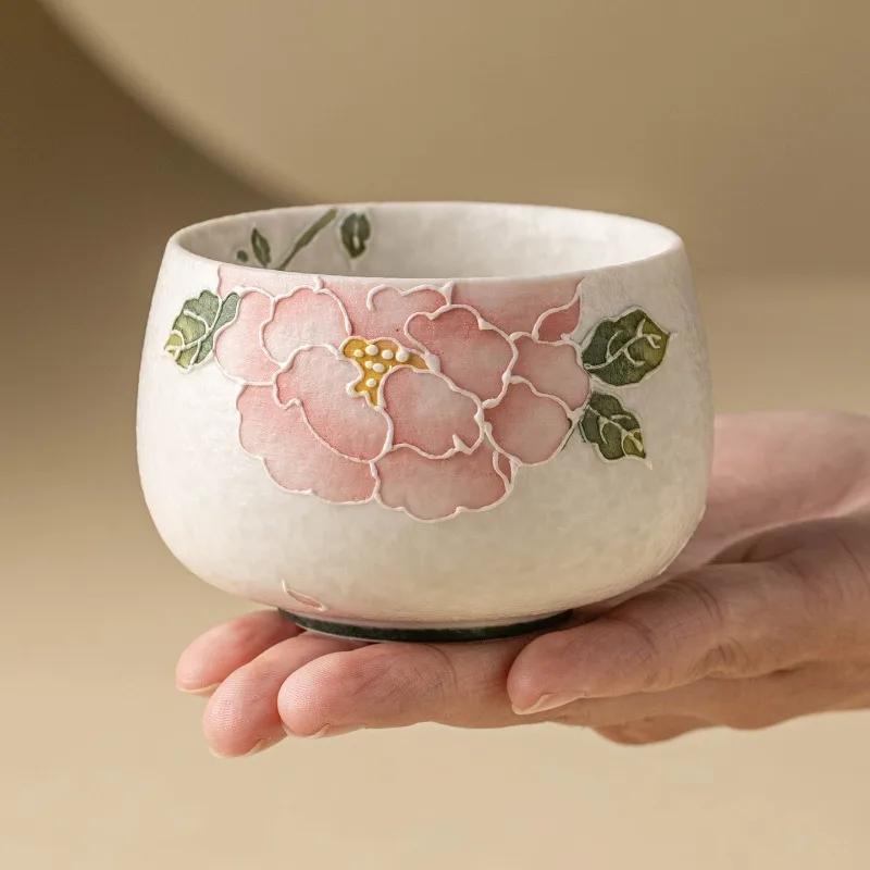 Chinese Handmade Tea Cup Peony Flower Carved Porcelain Kung Fu Tea Personal Use Ceremony Office Christmas Gift
Chinese Handmade Tea Cup Peony Flower Carved Porcelain Kung Fu Tea Personal Use Ceremony Office Christmas Gift