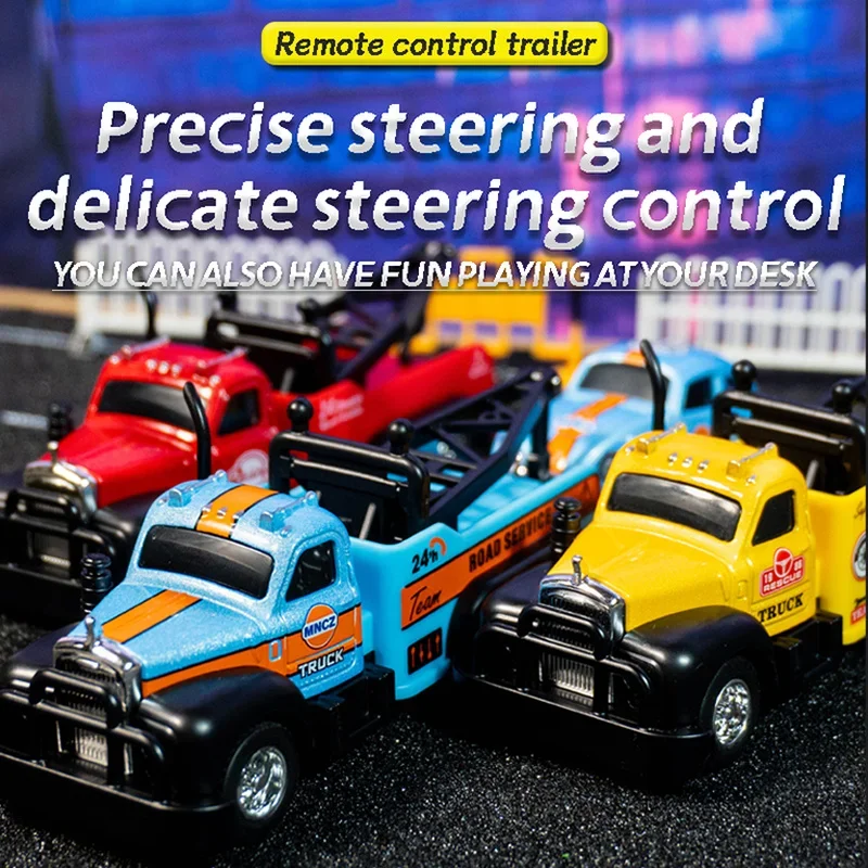 1/64 Mini RC Car Remote Control Trailer Drift Truck High-Speed Rescue Maintenance Transport Vehicle Model Kid Birthday Gift
1/64 Mini RC Car Remote Control Trailer Drift Truck High-Speed Rescue Maintenance Transport Vehicle Model Kid Birthday Gift