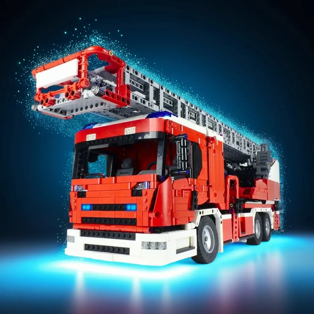 4701Pcs Scania L Fire Engine with Turntable Ladder Full MOC Rescue Vehicle Education Building Blocks Gift
4701Pcs Scania L Fire Engine with Turntable Ladder Full MOC Rescue Vehicle Education Building Blocks Gift