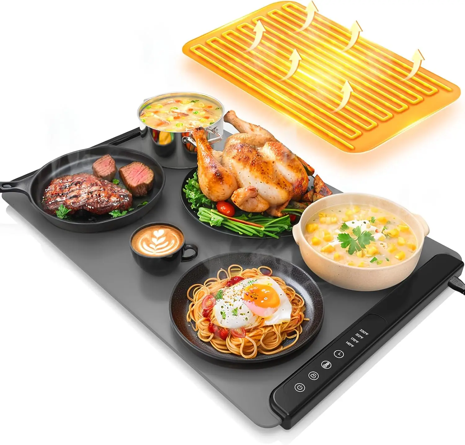 Portable Electric Food Warming Mat with Safety Lock, 4 Temp Levels & Timer for Parties, Buffets, Home Use
Portable Electric Food Warming Mat with Safety Lock, 4 Temp Levels & Timer for Parties, Buffets, Home Use