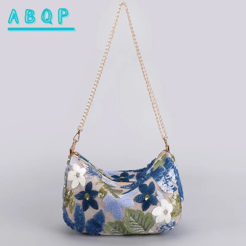 ABQP New Shoulder Bag Sequined Embroidered Flower Chain Bags Elegant Women's Spring and Summer Fashion Trend Crossbody Bag
ABQP New Shoulder Bag Sequined Embroidered Flower Chain Bags Elegant Women's Spring and Summer Fashion Trend Crossbody Bag