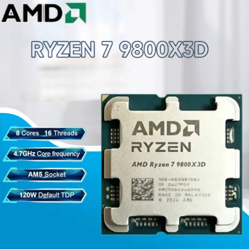 AMD Ryzen 7 9800X3D 8-Core 16-Thread 4.7GHz R7 9800X3D DDR5 Socket AM5 4NM L3=96M Processor 120W In Stock
AMD Ryzen 7 9800X3D 8-Core 16-Thread 4.7GHz R7 9800X3D DDR5 Socket AM5 4NM L3=96M Processor 120W In Stock