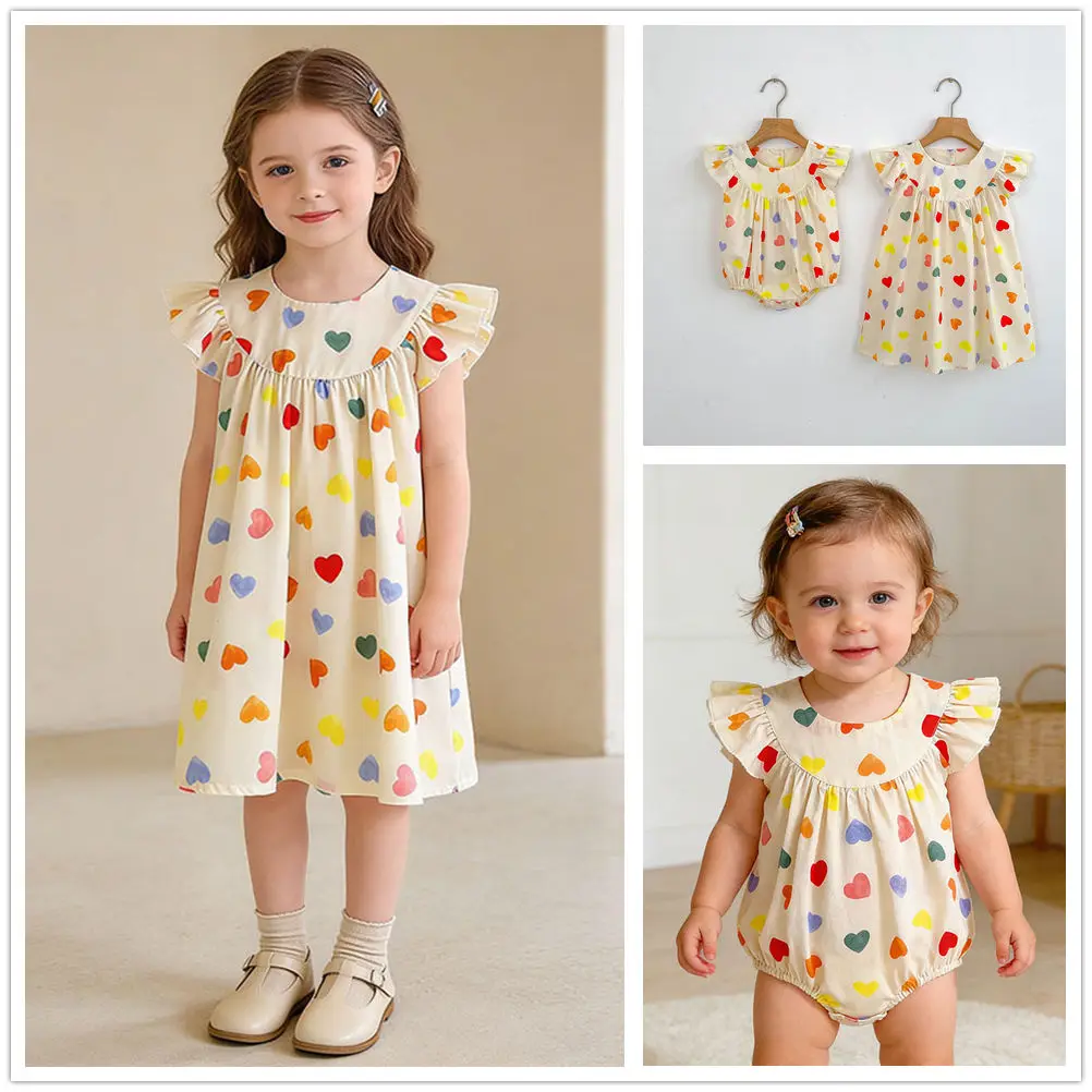 Summer Girls Dress Flutter Sleeve Baby Bodysuit Princess Dress Kids Sister Matching Outfits Big Sister Little Sister Family Look
Summer Girls Dress Flutter Sleeve Baby Bodysuit Princess Dress Kids Sister Matching Outfits Big Sister Little Sister Family Look