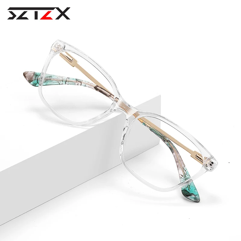 SZTZX New Fashion Cat-eye Frame Anti Blue Light Reading Glasses for Men Women Myopia Optical Prescription Customized Eyeglasses
SZTZX New Fashion Cat-eye Frame Anti Blue Light Reading Glasses for Men Women Myopia Optical Prescription Customized Eyeglasses