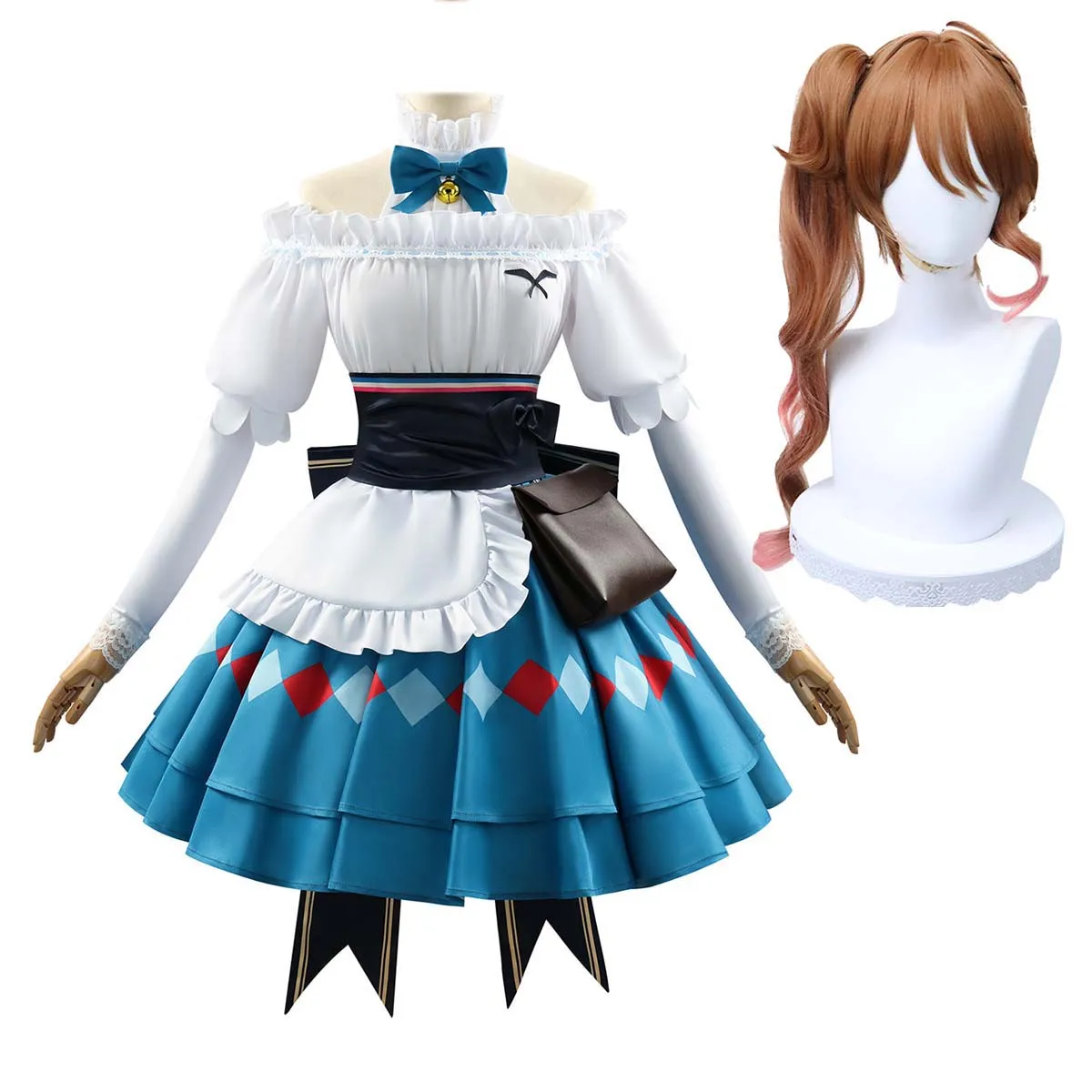 Женщины Девушка Игра Arknights Cos Eyjafjalla the Hvit Aska Косплей Костюм Платье 
Женщины Девушка Игра Arknights Cos Eyjafjalla the Hvit Aska Косплей Костюм Платье