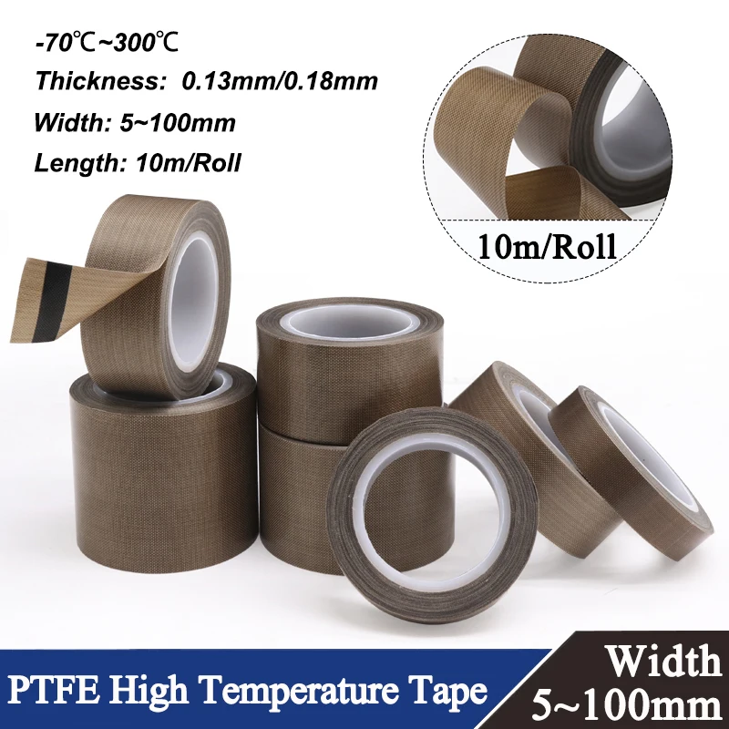 Thickness 0.13/0.18mm Width 5~100mm PTFE Fabric Cloth Tape High Temperature Electrical Insulation Tape for Vacuum Sealer Machine
Thickness 0.13/0.18mm Width 5~100mm PTFE Fabric Cloth Tape High Temperature Electrical Insulation Tape for Vacuum Sealer Machine