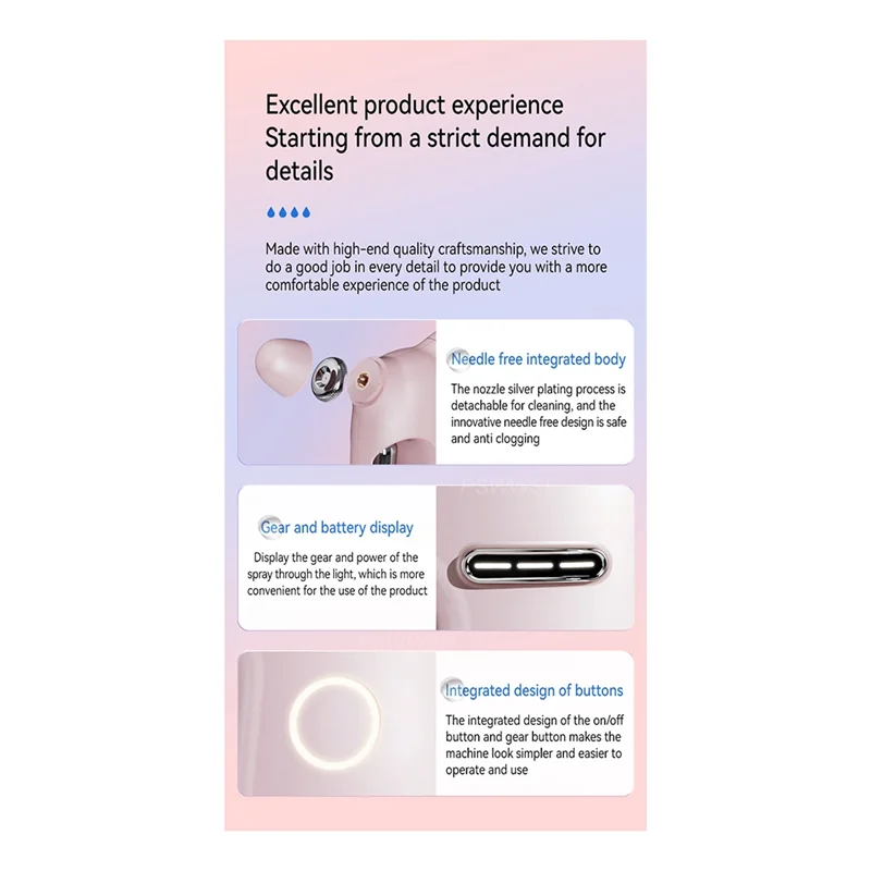 Best-1 Piece Mini Oxygen Injector Nano Fog Mist Sprayer Pink Plastic+Metal For Nail Tattoo Art Beauty Decoration Paint Spray Too
Best-1 Piece Mini Oxygen Injector Nano Fog Mist Sprayer Pink Plastic+Metal For Nail Tattoo Art Beauty Decoration Paint Spray Too