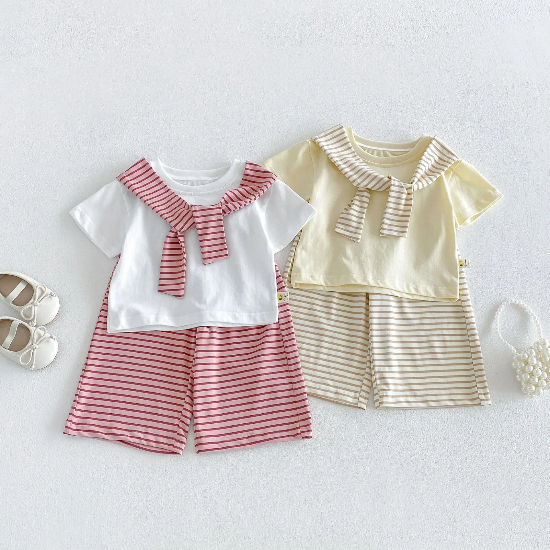 2026 Summer New Children Casual Holiday Clothes Set Boys Girls T Shirts + Striped Pants 2pcs Suit Cotton Loose Toddler Outfits
2026 Summer New Children Casual Holiday Clothes Set Boys Girls T Shirts + Striped Pants 2pcs Suit Cotton Loose Toddler Outfits
