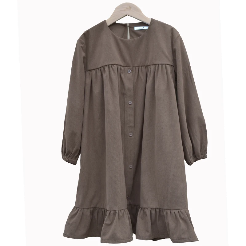2023 New Autumn Winter Girls Corduroy Princess Dresses Party Loose Teenager Kids Dress Casual Clothing Brown Solid Color
2023 New Autumn Winter Girls Corduroy Princess Dresses Party Loose Teenager Kids Dress Casual Clothing Brown Solid Color