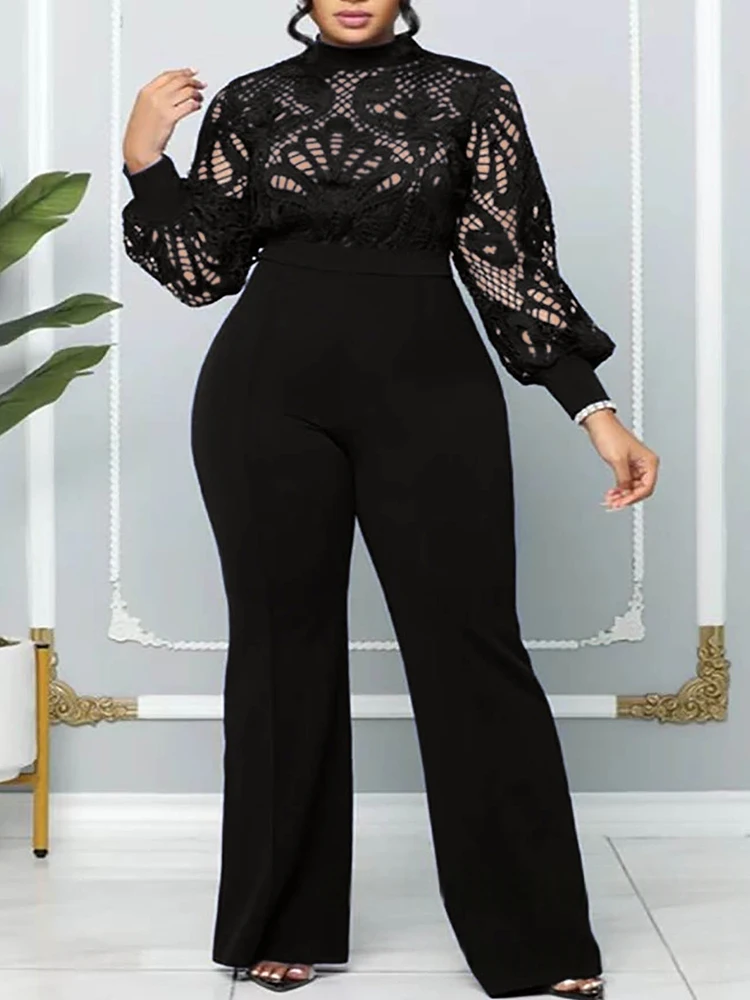 Elegant Formal Jumpsuits Women Lace Long Sleeve Hollow Out Jumpsuit Ladies Jumpsuits Casual Sttaight Pant Whlesale Dropshipping
Elegant Formal Jumpsuits Women Lace Long Sleeve Hollow Out Jumpsuit Ladies Jumpsuits Casual Sttaight Pant Whlesale Dropshipping