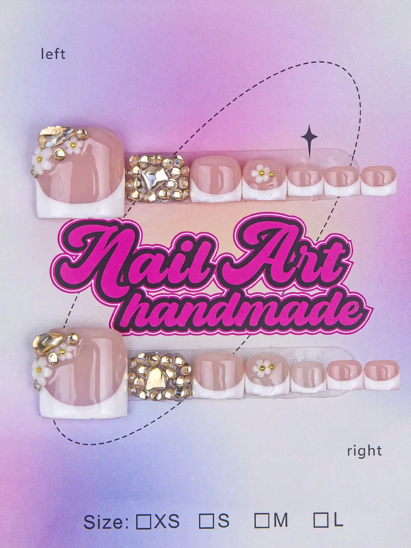 10pcs Y2K Style Fashion Nail Stickers, Nude & White French Manicure Stickers With Rhinestones And Floral Patterns, Suitable For Parties, Weddings, Daily Wear, Comes With Nail Art Tools, Great Gift For Women And Girls
10pcs Y2K Style Fashion Nail Stickers, Nude & White French Manicure Stickers With Rhinestones And Floral Patterns, Suitable For Parties, Weddings, Daily Wear, Comes With Nail Art Tools, Great Gift For Women And Girls