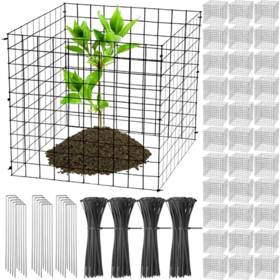 30 Pack Small Wire Plant Protectors Square Plant Protectors from Animals Mesh Cage Chicken Wire Cloche for Shrubs and Vegetable
30 Pack Small Wire Plant Protectors Square Plant Protectors from Animals Mesh Cage Chicken Wire Cloche for Shrubs and Vegetable