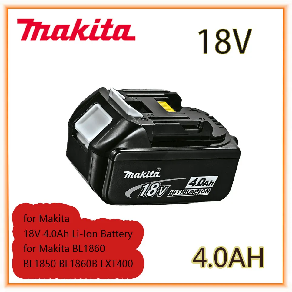 Makita Original 18V 4.0AH 5.0AH 6.0AH Rechargeable Power Tools Battery with LED Li-ion Replacement LXT BL1860B BL1860 BL1850
Makita Original 18V 4.0AH 5.0AH 6.0AH Rechargeable Power Tools Battery with LED Li-ion Replacement LXT BL1860B BL1860 BL1850