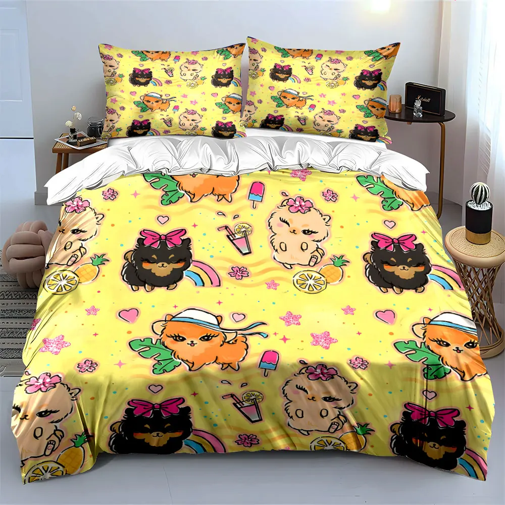 Cute Dog Summer Decorative Set Soft Comfortable Duvet Cover Bedding Set Included 1*Duvet Cover & 2*Pillowcases, gift
Cute Dog Summer Decorative Set Soft Comfortable Duvet Cover Bedding Set Included 1*Duvet Cover & 2*Pillowcases, gift