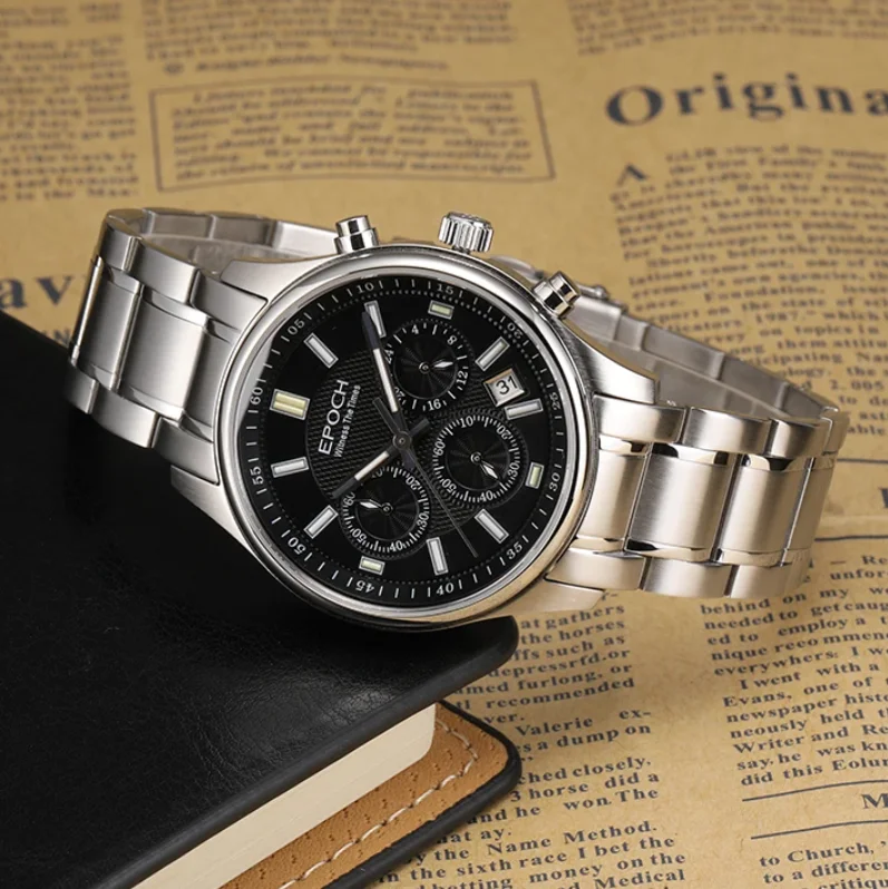 EPOCH Men Chronograph Watch Pilot 40mm Quartz Wristwatch Luminous Tubes 100m Waterproof Sapphire Mirror VK63 Military
EPOCH Men Chronograph Watch Pilot 40mm Quartz Wristwatch Luminous Tubes 100m Waterproof Sapphire Mirror VK63 Military