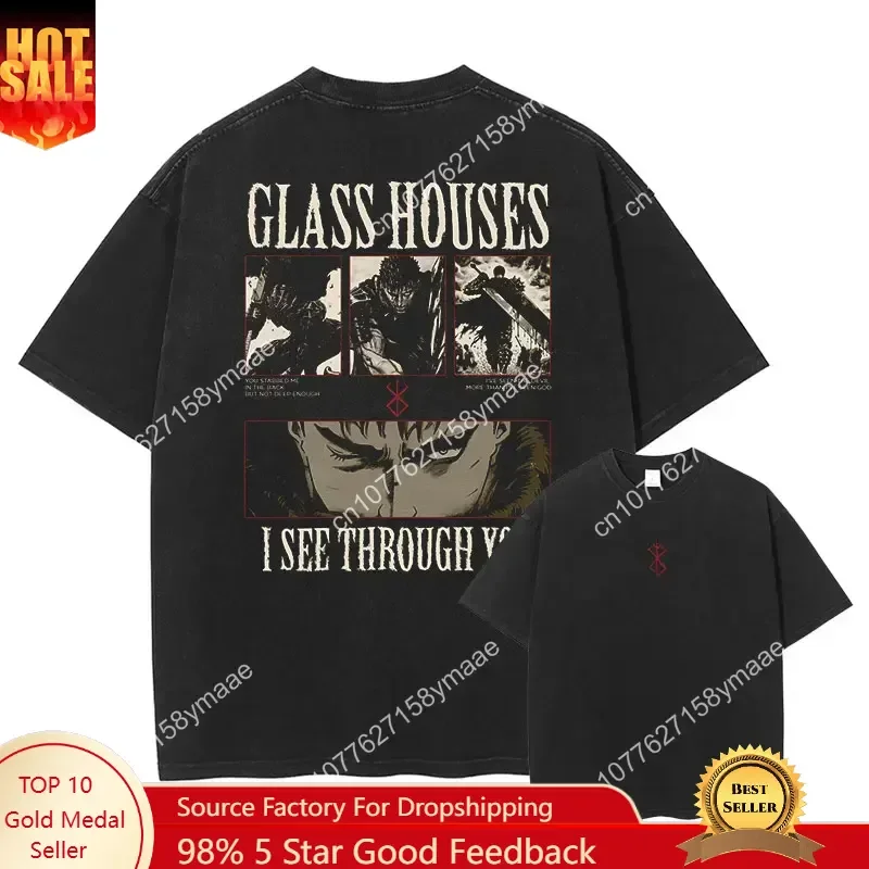 Anime Guts Griffith T-shirts Oversized Vintage Washed Kenpuu Denki T Shirt Summer Short Sleeve Retro Manga Tops Tees Men Cotton
Anime Guts Griffith T-shirts Oversized Vintage Washed Kenpuu Denki T Shirt Summer Short Sleeve Retro Manga Tops Tees Men Cotton