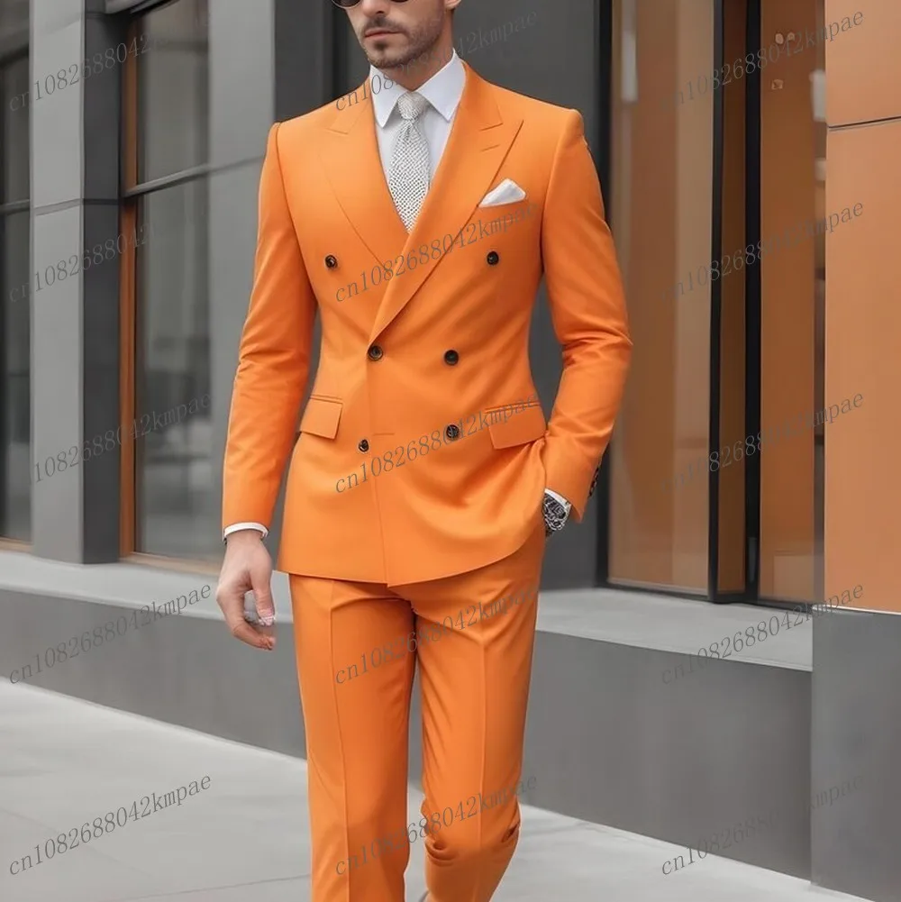 Fashion Orange Formal Occasion Men Business Suit Groom Groomsman Wedding Party Prom Male Tuxedos 2 Piece Set Blazer Pants
Fashion Orange Formal Occasion Men Business Suit Groom Groomsman Wedding Party Prom Male Tuxedos 2 Piece Set Blazer Pants