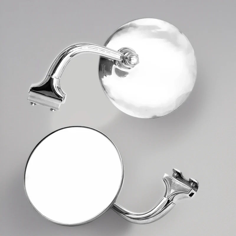 Classic Car Silver Round Side Mirror Stainless Steel Exterior Rearview Vintage Design Front Mirror
Classic Car Silver Round Side Mirror Stainless Steel Exterior Rearview Vintage Design Front Mirror