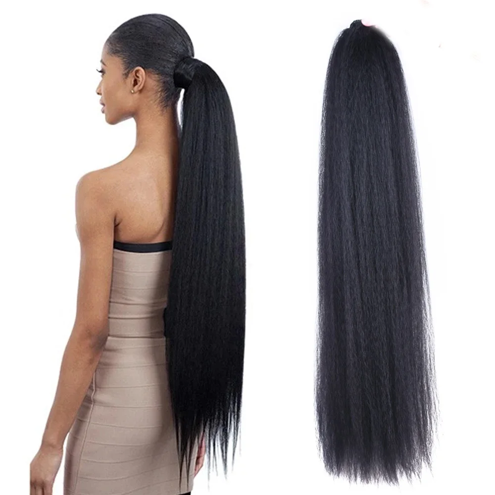 Kinky Straight Synthetic Drawstring Ponytail For Women Long Natural Hairpiece Clip in Ponytail Hair Extension Black Girls
Kinky Straight Synthetic Drawstring Ponytail For Women Long Natural Hairpiece Clip in Ponytail Hair Extension Black Girls