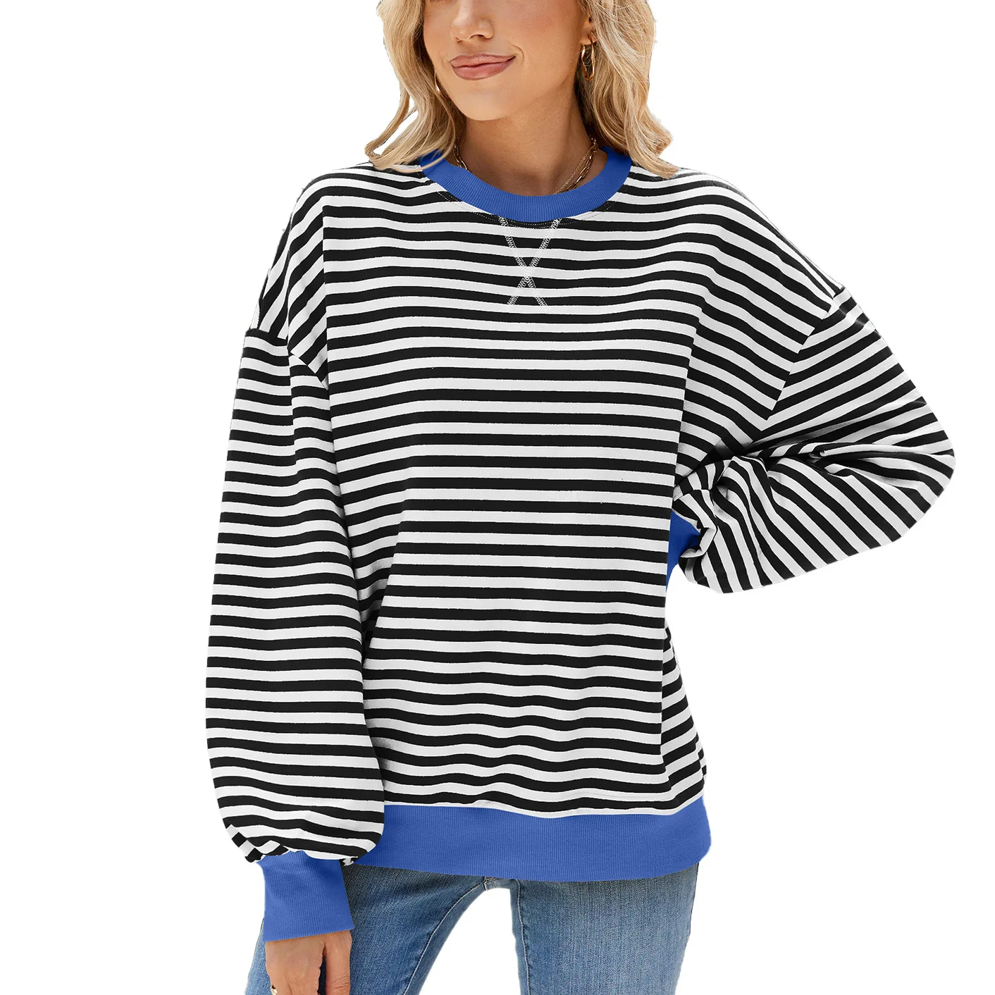 Oversized Korean Sweatshirts Women Fashion Striped Pullover Tops Streetwear Ladies Casual Loose Sweatshirt Clothes for Women
Oversized Korean Sweatshirts Women Fashion Striped Pullover Tops Streetwear Ladies Casual Loose Sweatshirt Clothes for Women
