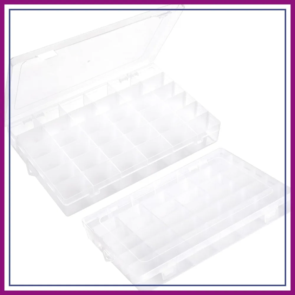 2Pcs Clear Plastic Storage Box, Rectangular Organizer for Beads, Screws, Jewelry, Fishing Tackle, with Label Stickers, 36 Grids
2Pcs Clear Plastic Storage Box, Rectangular Organizer for Beads, Screws, Jewelry, Fishing Tackle, with Label Stickers, 36 Grids