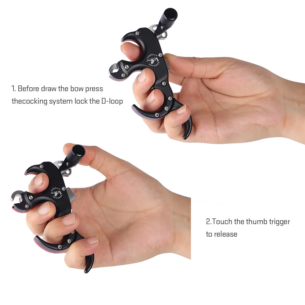 Topoint Archery Bow Release 3or4 Fingers Adjustable Aluminum Release Aid Automatic Bow Caliper Release for Target Compound Bows
Topoint Archery Bow Release 3or4 Fingers Adjustable Aluminum Release Aid Automatic Bow Caliper Release for Target Compound Bows