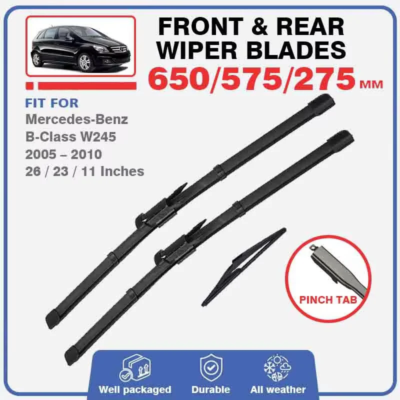 Front Rear Windscreen Wiper Blades For Mercedes Benz B Class W245 2005 - 2011 B Klasse Sport Windshield B200 B180 B160 B170 2006
Front Rear Windscreen Wiper Blades For Mercedes Benz B Class W245 2005 - 2011 B Klasse Sport Windshield B200 B180 B160 B170 2006