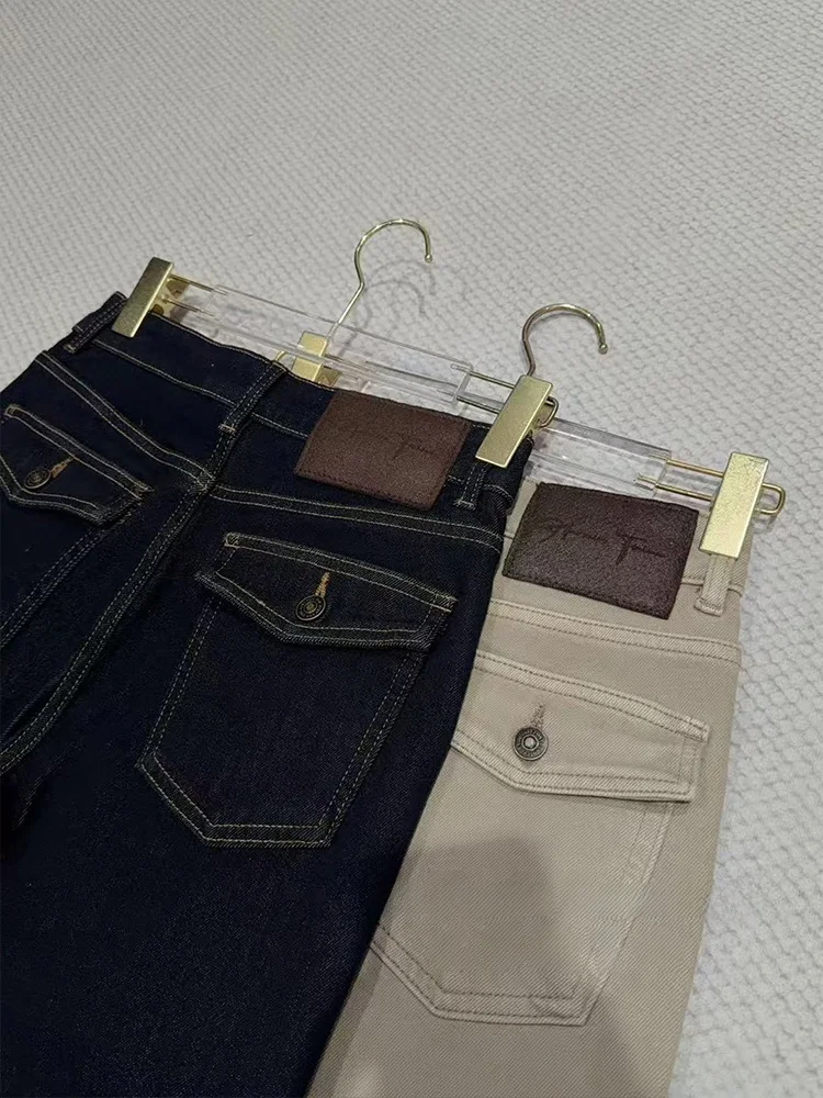 Женские джинсы с прямым кроем и подкладкой из флиса, зауженные, повседневные, с завышенной талией, из хлопка, на молнии, зимние
Женские джинсы с прямым кроем и подкладкой из флиса, зауженные, повседневные, с завышенной талией, из хлопка, на молнии, зимние