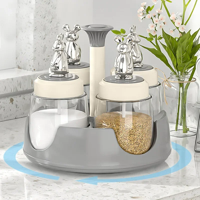 Rotating seasoning box kitchen storage salt jar sealed moisture-proof household seasoning box glass seasoning bottle
Rotating seasoning box kitchen storage salt jar sealed moisture-proof household seasoning box glass seasoning bottle