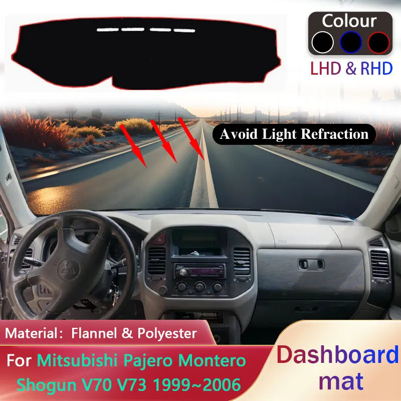 Накладка на приборную панель автомобиля для Mitsubishi Pajero Montero Shogun V70 V73 1999 ~ 2006, 2000 2001 2002 2003 2004 2005 противоскользящий коврик, солнцезащитный коврик, аксессуары для ковров
Накладка на приборную панель автомобиля для Mitsubishi Pajero Montero Shogun V70 V73 1999 ~ 2006, 2000 2001 2002 2003 2004 2005 противоскользящий коврик, солнцезащитный коврик, аксессуары для ковров
